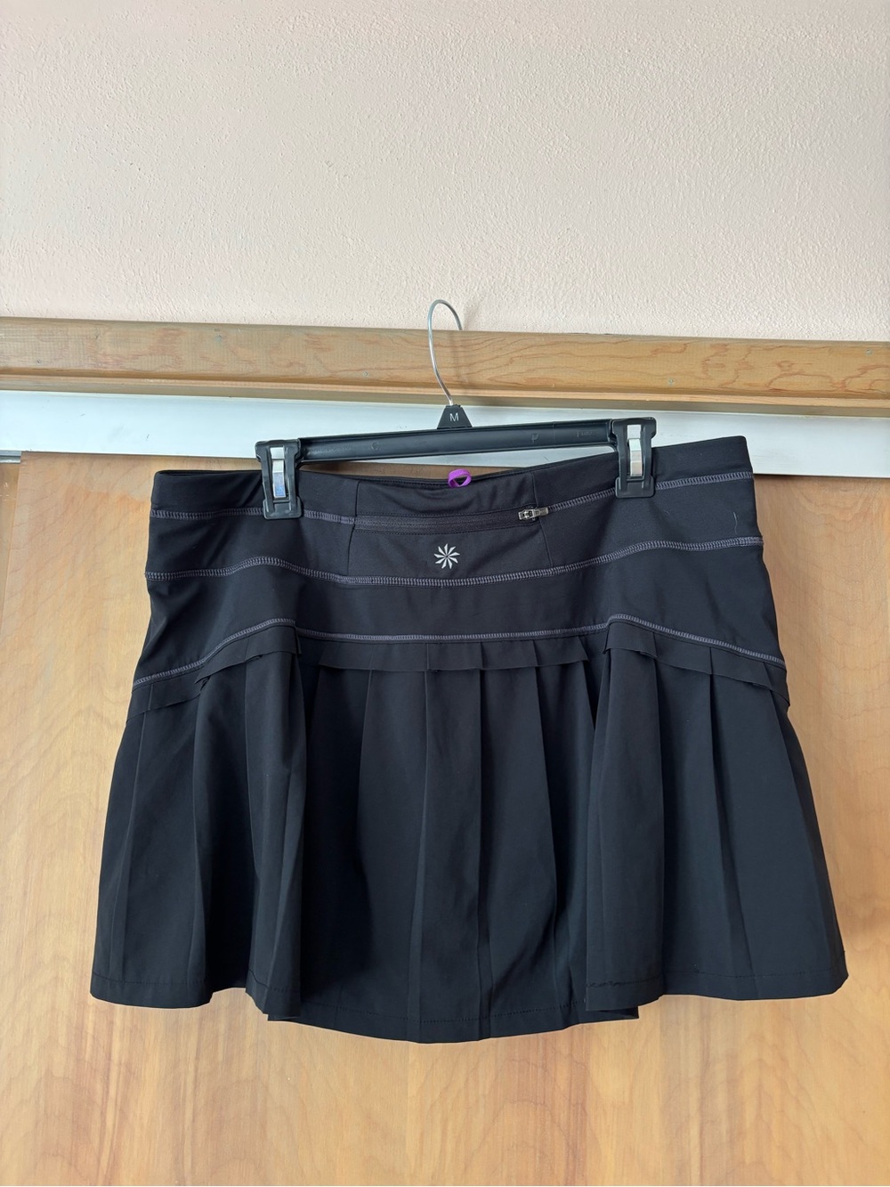 Black Athletic Pleated Skirt